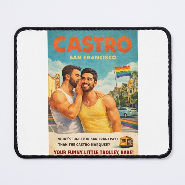 Item preview, Gay Castro District San Francisco with Painted Ladies and Rainbow Pride designed and sold by Aryabek.