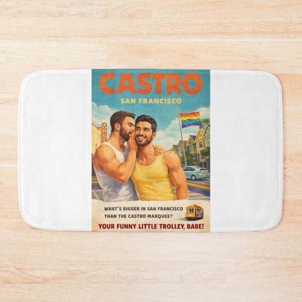 Item preview, Gay Castro District San Francisco with Painted Ladies and Rainbow Pride designed and sold by Aryabek.