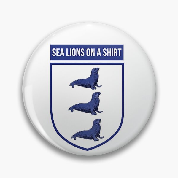 Item preview, Sea Lions on a Shirt – England Football Crest Parody designed and sold by Lawn073.