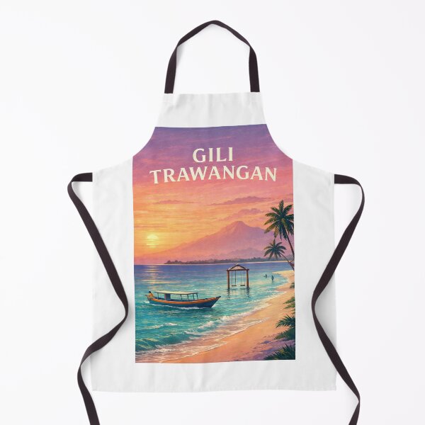 Item preview, Gili Trawangan Beach with Mount Rinjani and Lombok Indonesia designed and sold by Aryabek.