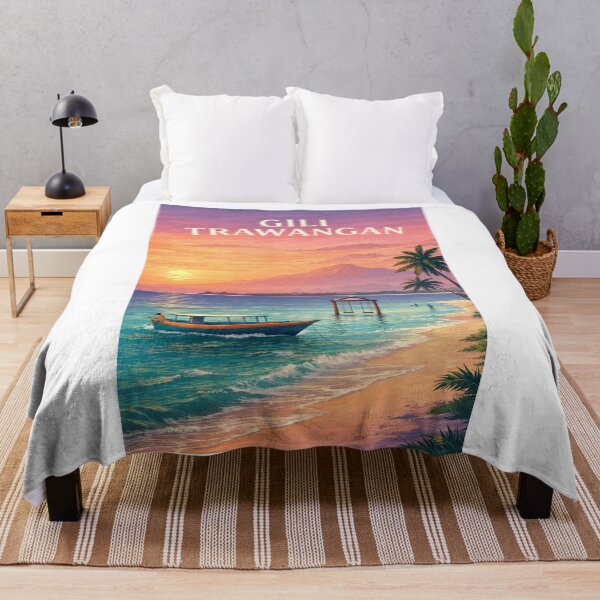 Item preview, Gili Trawangan Beach with Mount Rinjani and Lombok Indonesia designed and sold by Aryabek.