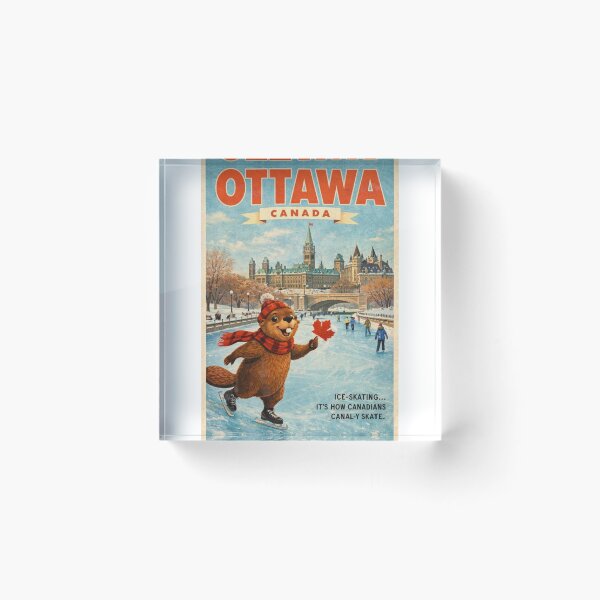 Item preview, Ottawa Parliament Hill and Rideau Canal Winter in Ontario Canada designed and sold by Aryabek.