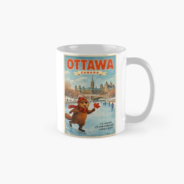 Item preview, Ottawa Parliament Hill and Rideau Canal Winter in Ontario Canada designed and sold by Aryabek.