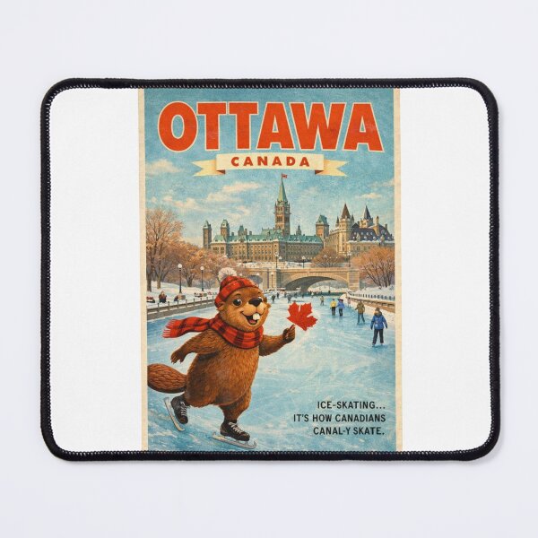 Item preview, Ottawa Parliament Hill and Rideau Canal Winter in Ontario Canada designed and sold by Aryabek.