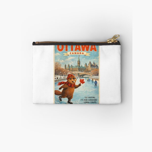 Item preview, Ottawa Parliament Hill and Rideau Canal Winter in Ontario Canada designed and sold by Aryabek.