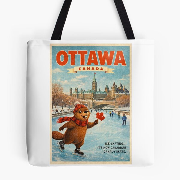 Item preview, Ottawa Parliament Hill and Rideau Canal Winter in Ontario Canada designed and sold by Aryabek.