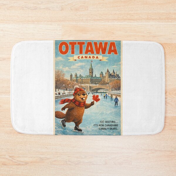 Item preview, Ottawa Parliament Hill and Rideau Canal Winter in Ontario Canada designed and sold by Aryabek.