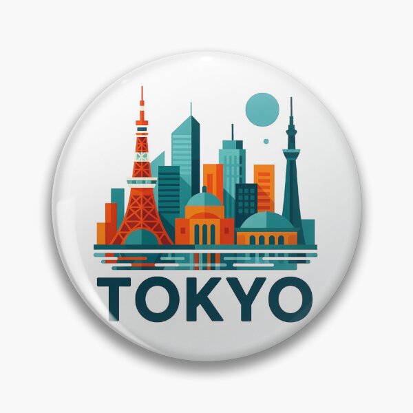 Item preview, Tokyo Japan Travel Souvenir - Tokyo Tower & Modern Skyline Art designed and sold by OzzFrequency.