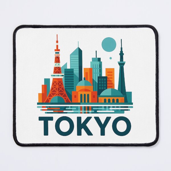 Item preview, Tokyo Japan Travel Souvenir - Tokyo Tower & Modern Skyline Art designed and sold by OzzFrequency.