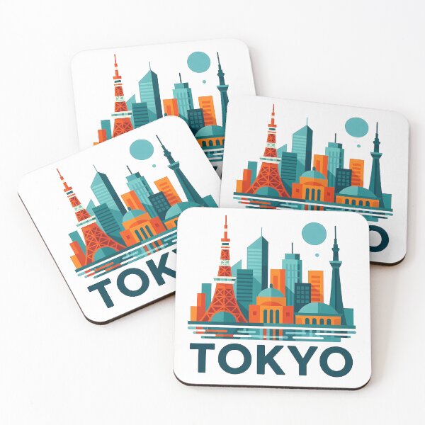 Item preview, Tokyo Japan Travel Souvenir - Tokyo Tower & Modern Skyline Art designed and sold by OzzFrequency.