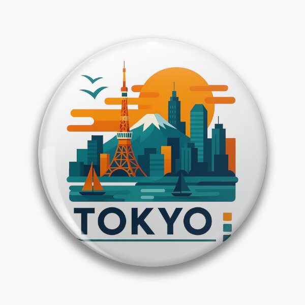 Item preview, Tokyo Japan Travel Souvenir - Tokyo Tower & Modern Skyline Art designed and sold by OzzFrequency.