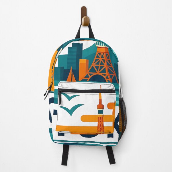 Item preview, Tokyo Japan Travel Souvenir - Tokyo Tower & Modern Skyline Art designed and sold by OzzFrequency.