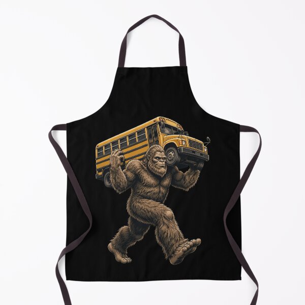 Item preview, Bigfoot Carrying School Bus Funny Sasquatch Back to School designed and sold by OlakunleOloroz.