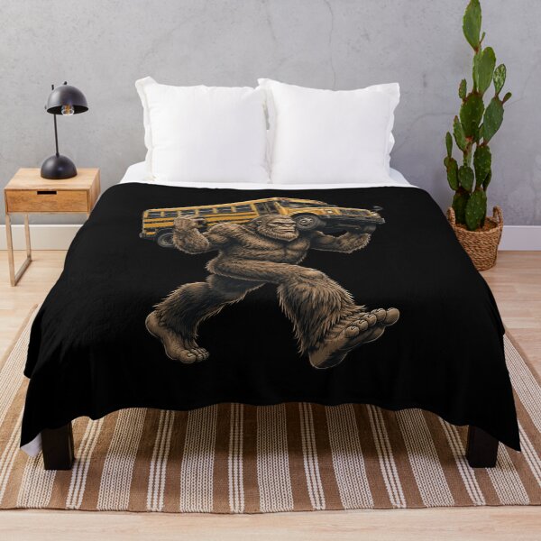Item preview, Bigfoot Carrying School Bus Funny Sasquatch Back to School designed and sold by OlakunleOloroz.