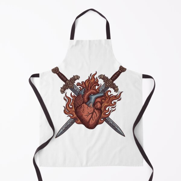 Item preview, Enemies To Lovers Crossed Swords Flaming Heart designed and sold by ryanguas.
