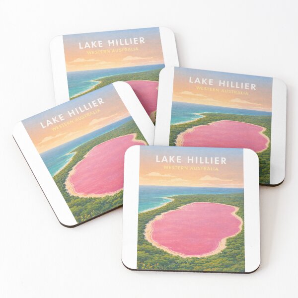 Item preview, Lake Hillier Esperance Western Australia Pink Salt Lake Coastline designed and sold by Aryabek.