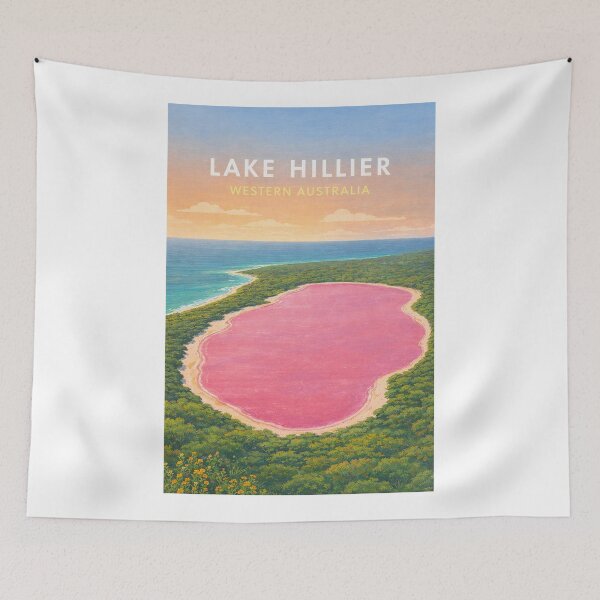 Item preview, Lake Hillier Esperance Western Australia Pink Salt Lake Coastline designed and sold by Aryabek.