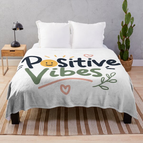 Item preview, Positive Vibes - Minimalist Happy Quote Typography Design designed and sold by FennyWijayaMomo.