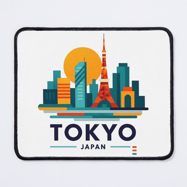Item preview, Tokyo Japan Travel Souvenir - Tokyo Tower & Modern Skyline Art designed and sold by OzzFrequency.