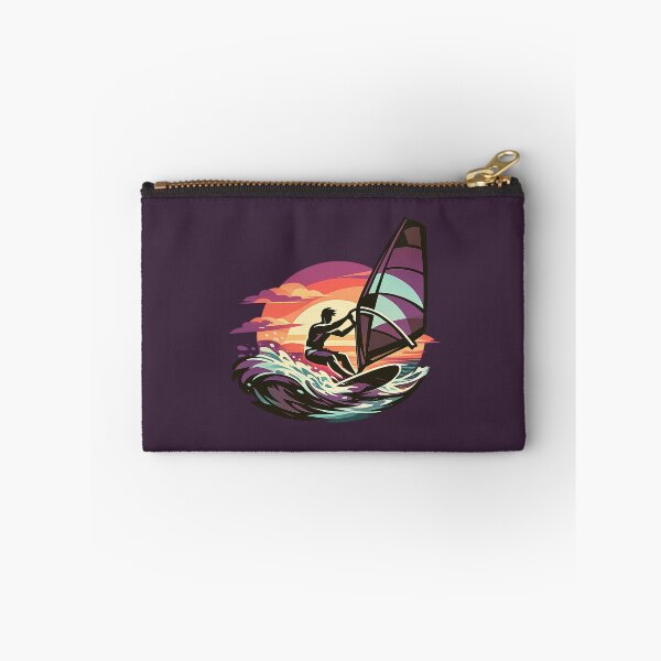 Item preview, Retro Windsurfer at Sunset | Modern Ocean Sports Vector Art designed and sold by SilentPowerArt.