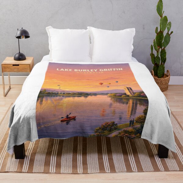 Item preview, Lake Burley Griffin Canberra Australian Capital Territory Sunset Skyline designed and sold by Aryabek.