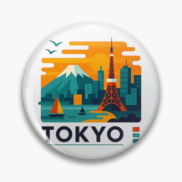 Item preview, Tokyo Japan Travel Souvenir - Tokyo Tower & Modern Skyline Art designed and sold by OzzFrequency.