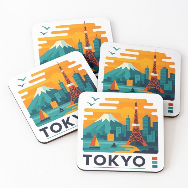 Item preview, Tokyo Japan Travel Souvenir - Tokyo Tower & Modern Skyline Art designed and sold by OzzFrequency.