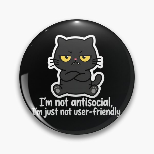 Item preview, Antisocial Cat designed and sold by MMateka.