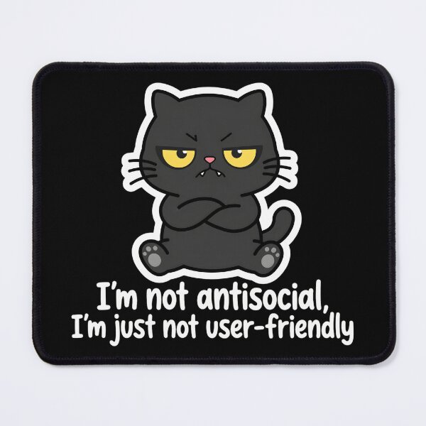 Item preview, Antisocial Cat designed and sold by MMateka.