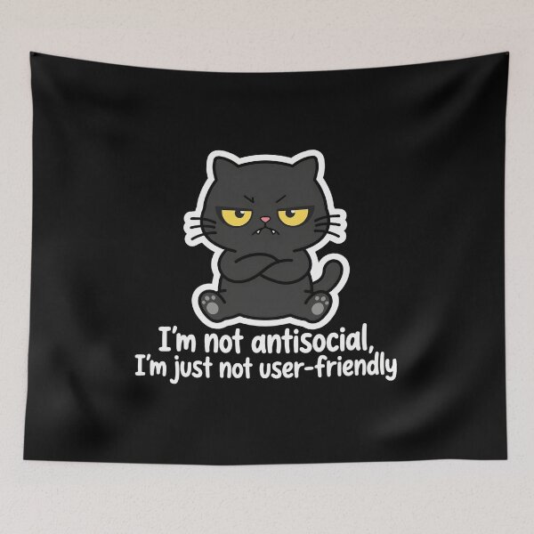 Item preview, Antisocial Cat designed and sold by MMateka.