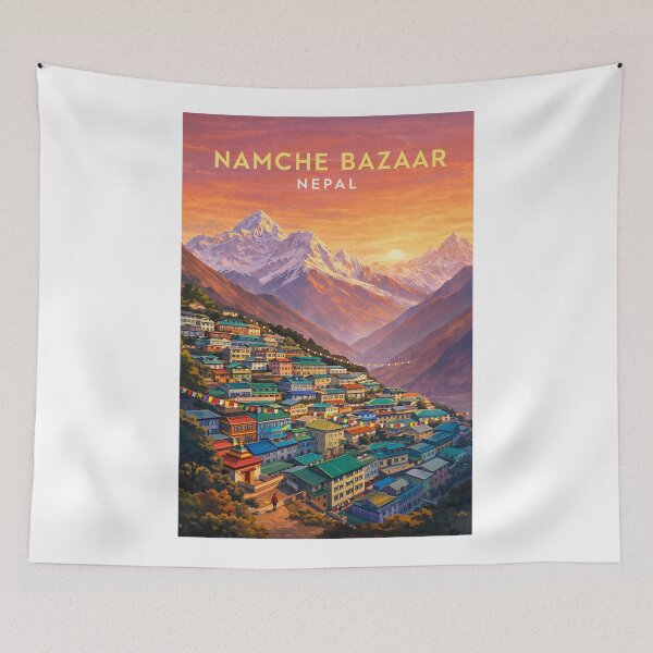 Item preview, Namche Bazaar Everest Region Khumbu Nepal Himalayan Gateway designed and sold by Aryabek.