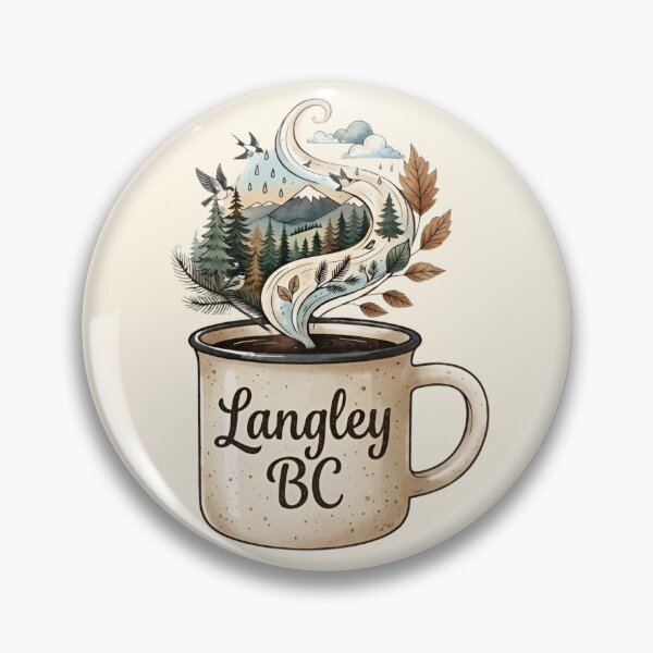 Item preview, Langley BC Evergreen Forest Cozy Nature Illustration designed and sold by JessArty ⭐⭐⭐⭐⭐.