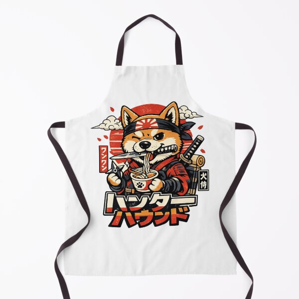 Item preview, Hungry Hound Shiba Samurai Ramen Japanese Cartoon T-Shirt designed and sold by D.Shop.