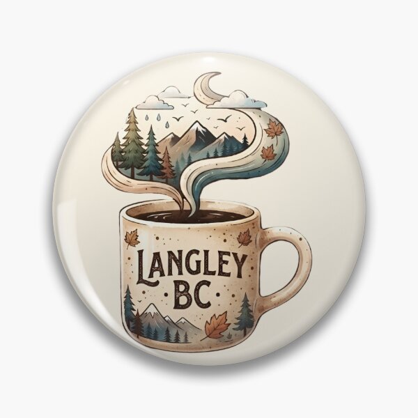 Item preview, Langley BC Rustic Mountain Forest Vintage Artwork designed and sold by JessArty ⭐⭐⭐⭐⭐.