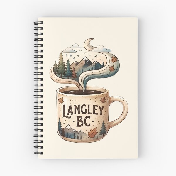Item preview, Langley BC Rustic Mountain Forest Vintage Artwork designed and sold by JessArty ⭐⭐⭐⭐⭐.