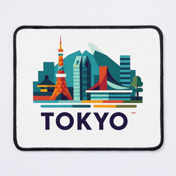 Item preview, Tokyo Japan Travel Souvenir - Tokyo Tower & Modern Skyline Art designed and sold by OzzFrequency.