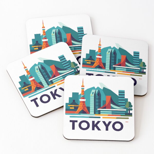 Item preview, Tokyo Japan Travel Souvenir - Tokyo Tower & Modern Skyline Art designed and sold by OzzFrequency.