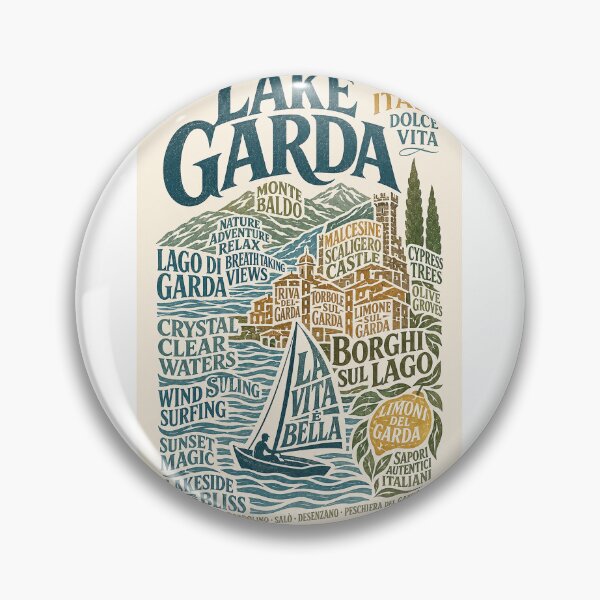 Item preview, Lake Garda Monte Baldo Malcesine Italian Lakes Veneto Lombardy designed and sold by Aryabek.