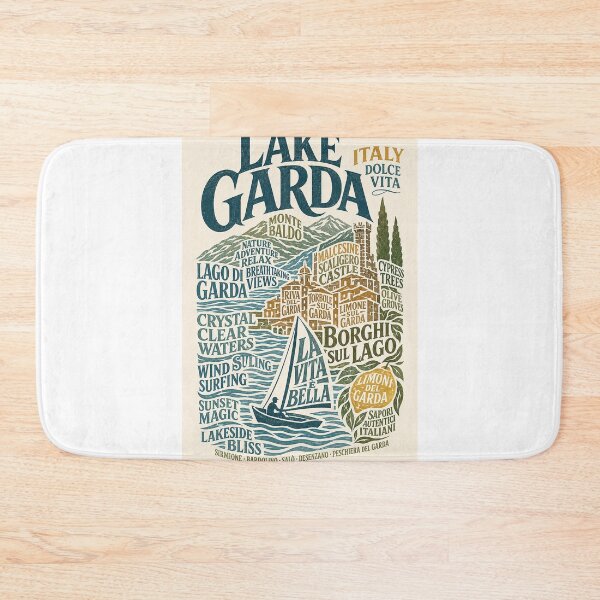 Item preview, Lake Garda Monte Baldo Malcesine Italian Lakes Veneto Lombardy designed and sold by Aryabek.