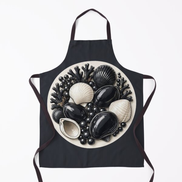 Item preview, Obsidian Seashells – Dark Botanical Collection designed and sold by Roberta Calabrese.