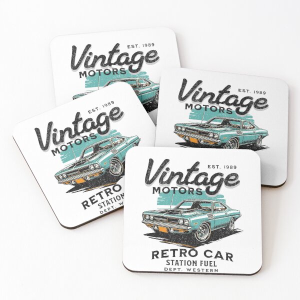 Item preview, Vintage Motors Retro Muscle Car Garage Emblem Design designed and sold by PrimeRacer.