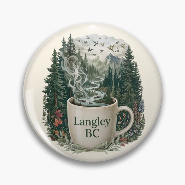 Item preview, Langley BC - River Forest Vintage Nature Illustration designed and sold by JessArty ⭐⭐⭐⭐⭐.