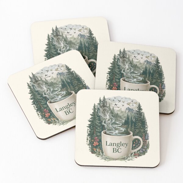 Item preview, Langley BC - River Forest Vintage Nature Illustration designed and sold by JessArty ⭐⭐⭐⭐⭐.
