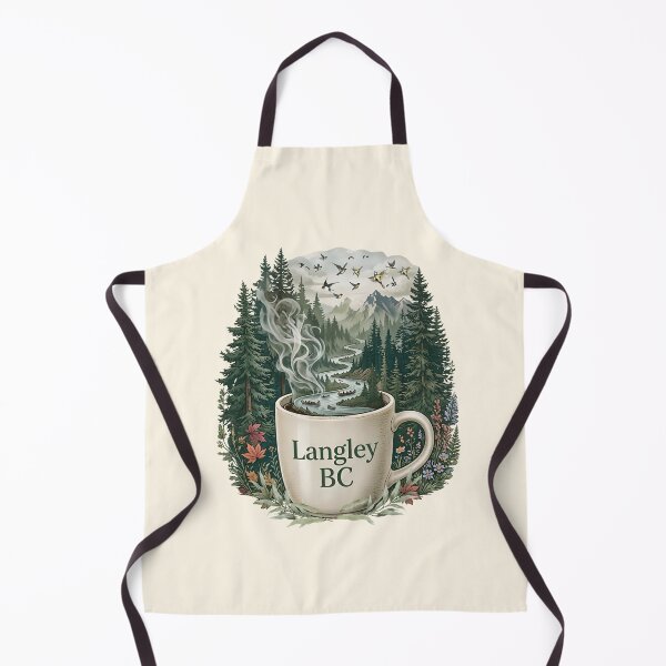 Item preview, Langley BC - River Forest Vintage Nature Illustration designed and sold by JessArty ⭐⭐⭐⭐⭐.