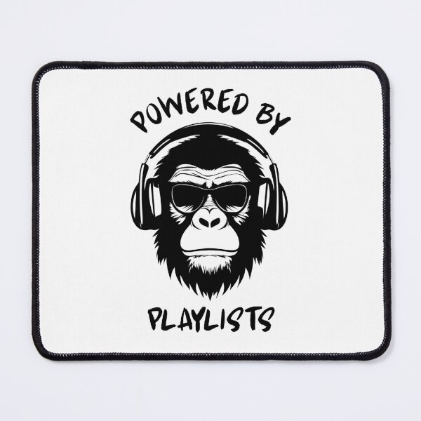 Item preview, Powered By Playlists | Music Lover Typography Sticker & T-Shirt designed and sold by Dream Vibe.