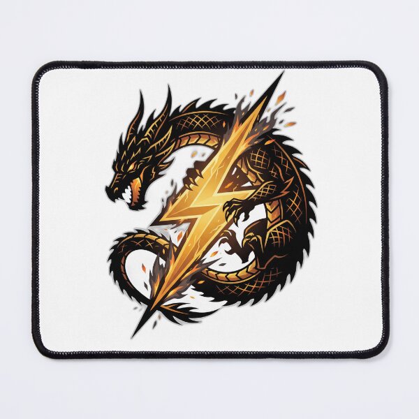 Item preview, Dragon Rider Academy Black Dragon And Lightning designed and sold by ryanguas.
