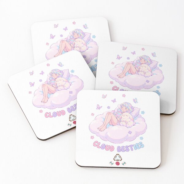 Item preview, Cloud Besties - Pastel Girl & Bunny Snuggle designed and sold by m-yoga-store.