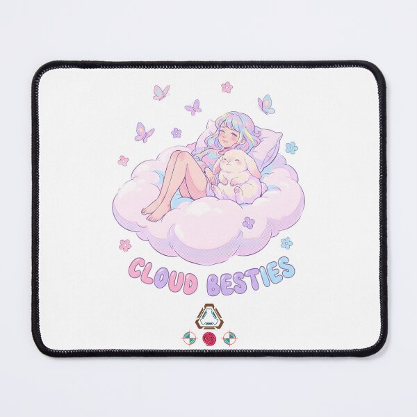 Item preview, Cloud Besties - Pastel Girl & Bunny Snuggle designed and sold by Whimsy Trail Co.
