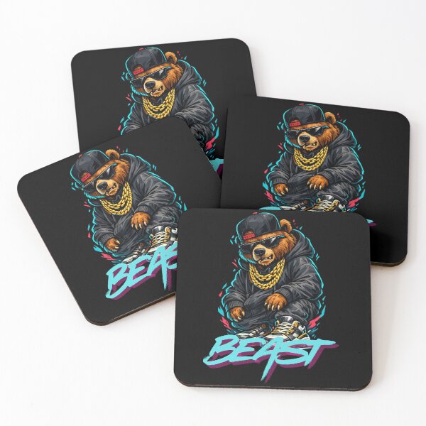 Item preview, Beast Bear Streetwear Hip Hop Graphic Art designed and sold by W&RParadise.