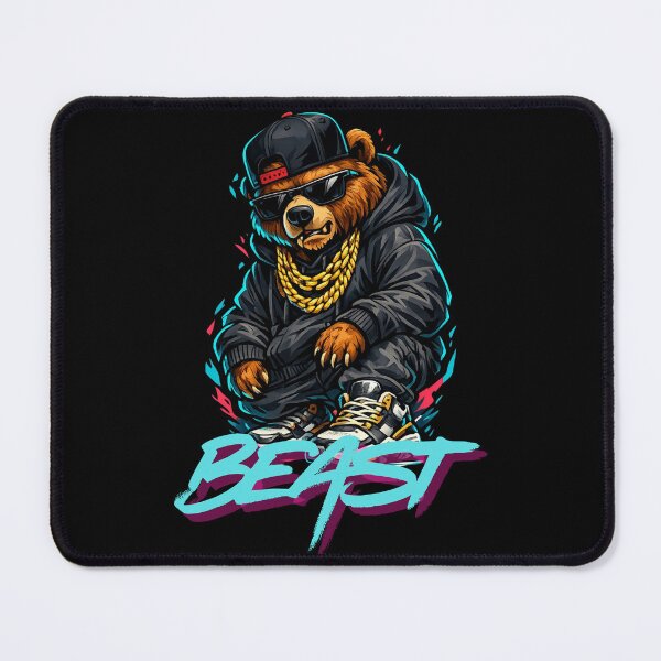 Item preview, Beast Bear Streetwear Hip Hop Graphic Art designed and sold by WRParadise.